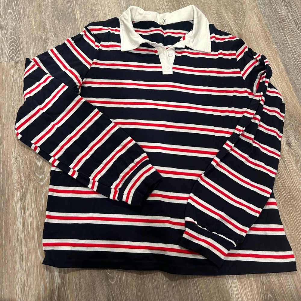 Kids Striped Navy Shirt